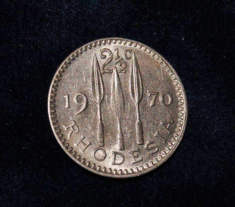 1970 Rhodesia 2.5cent