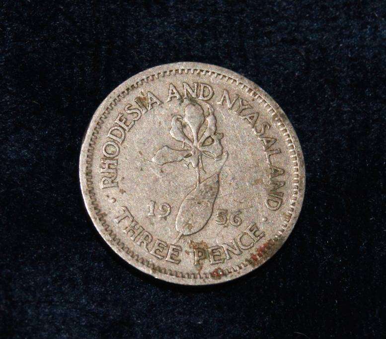 1956 Rhodesia and Nyasaland 3 Pence