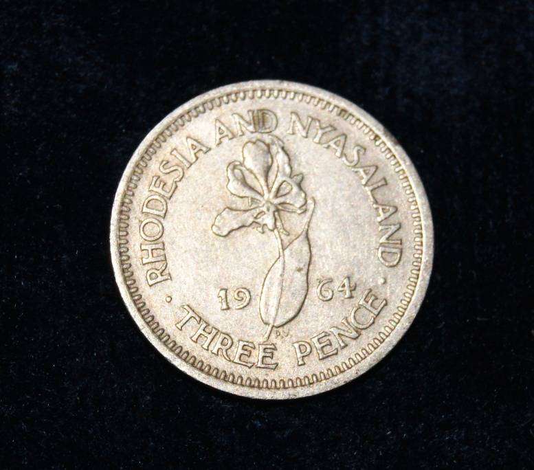 1964 Rhodesia and Nyasaland 3 Pence