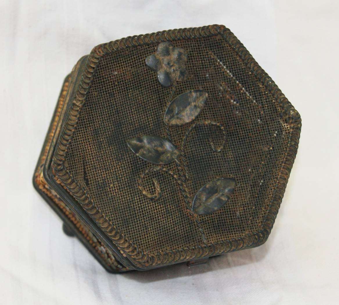 Hand Made Beaded Hexagonal Trinket Box