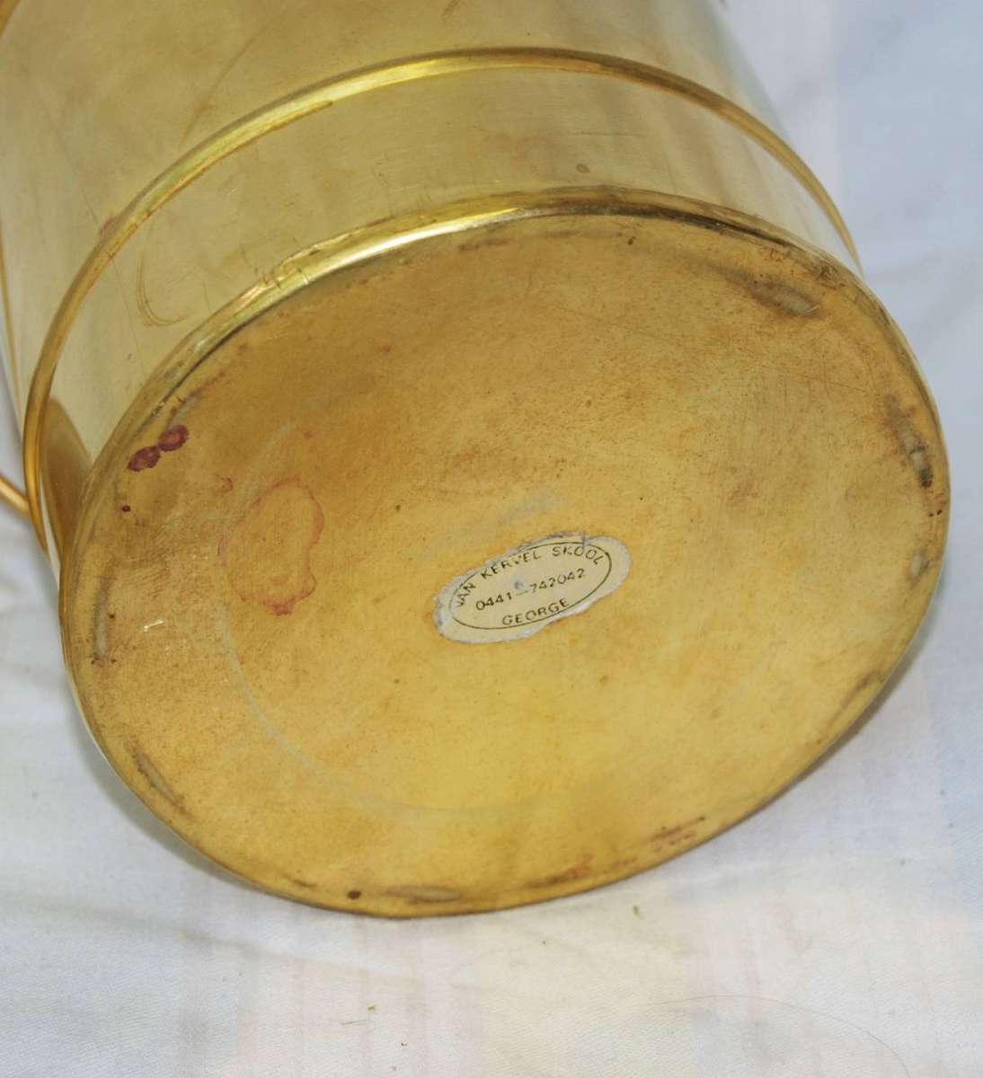 Von Kervel Skool George Brass Storage Container with Lid