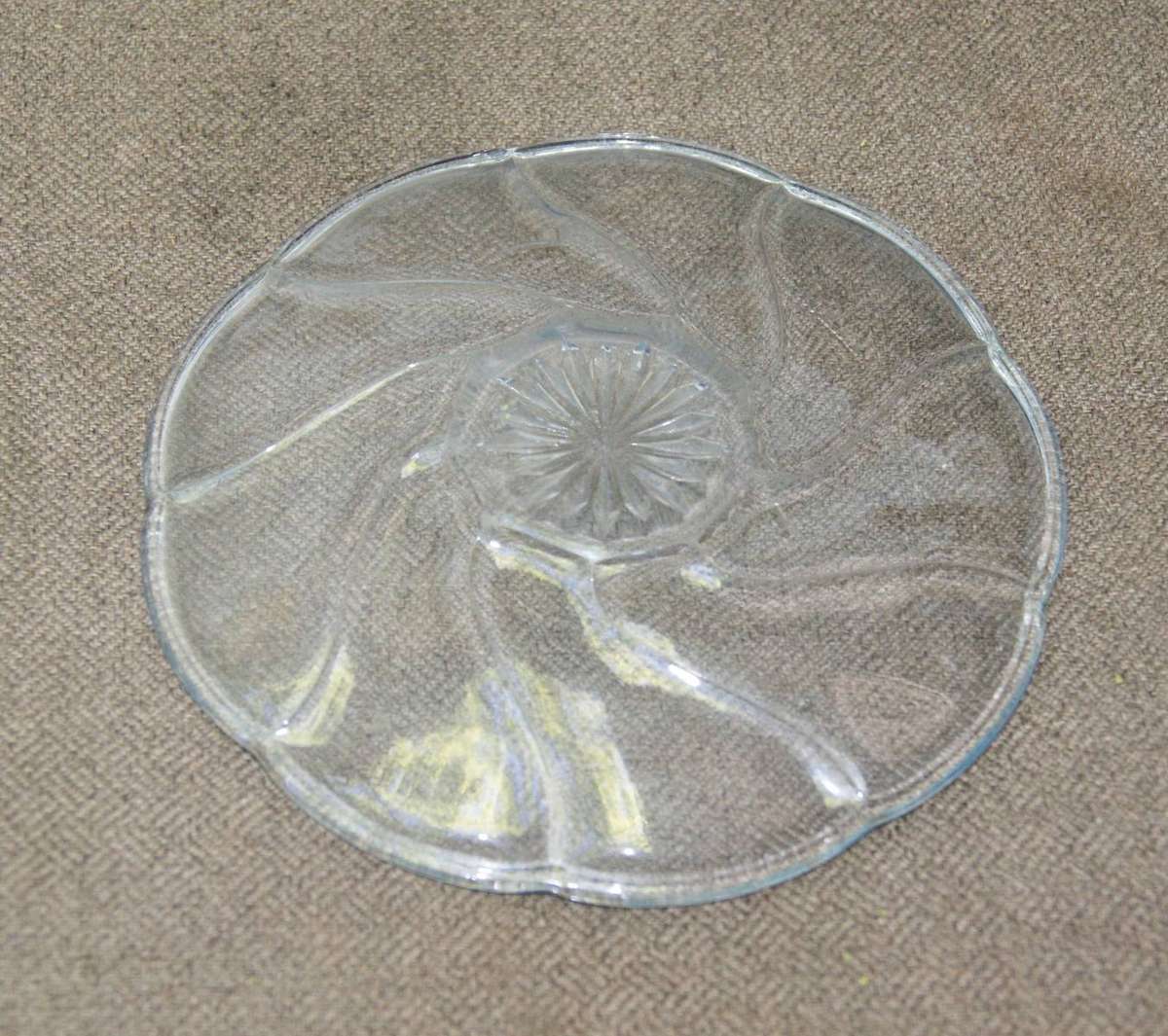 Vintage Blue Glass Saucer