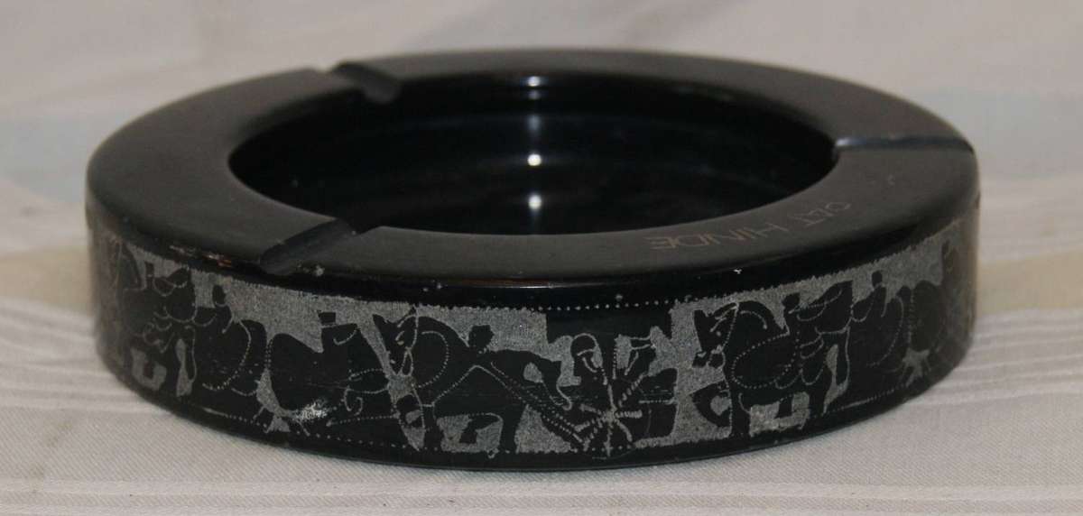Vintage Engraved Stone Ashtray
