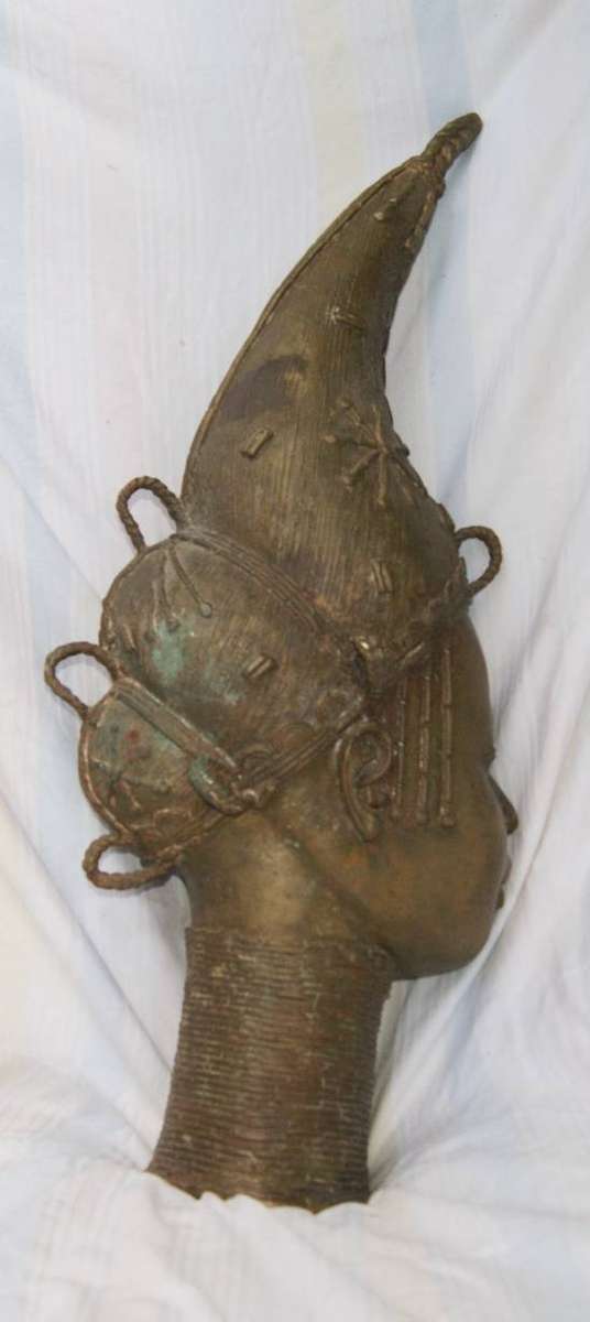 Antique Benin Bronze "Ife" (Queen Mother)