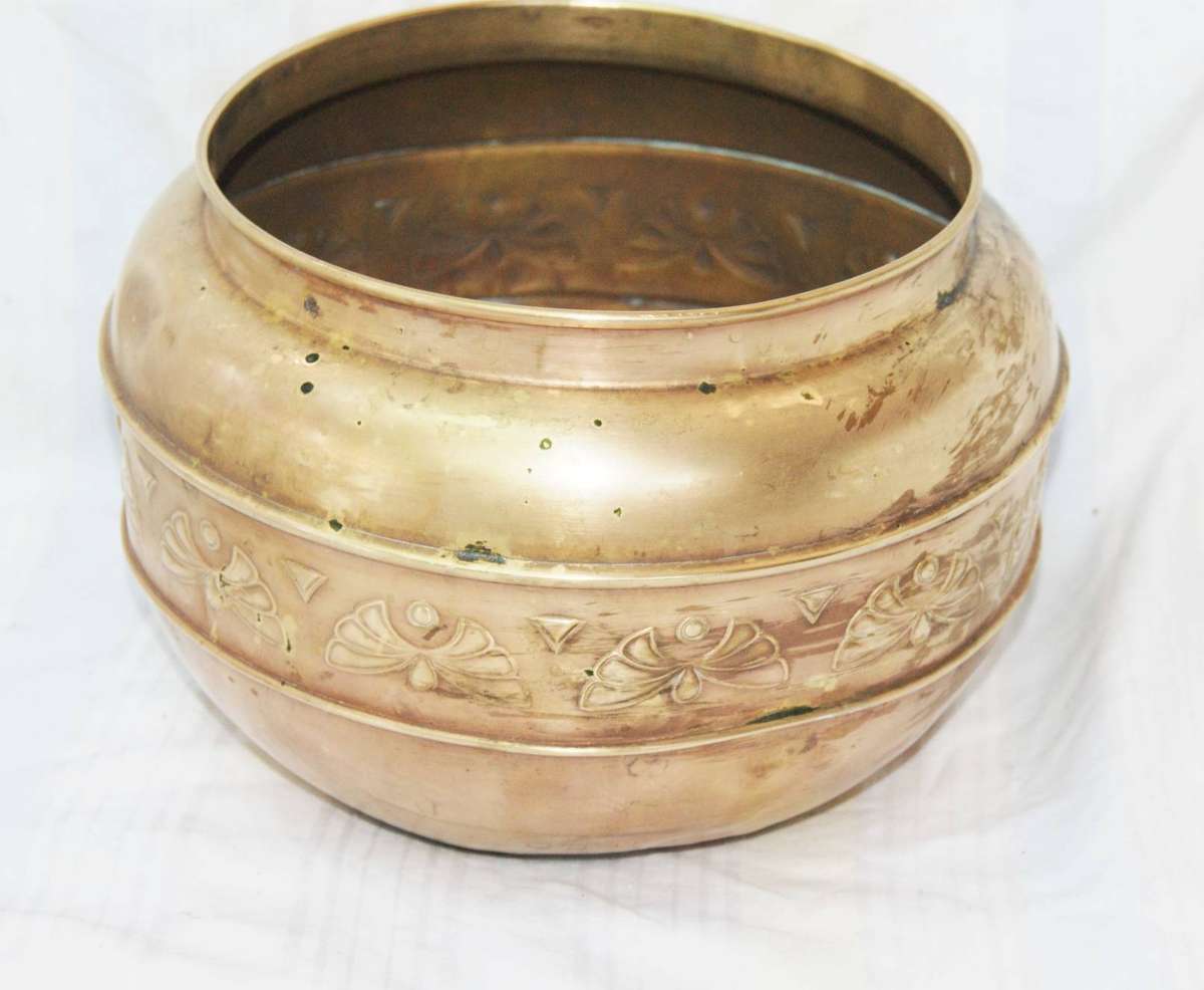 Art Nouveau Brass Planter
