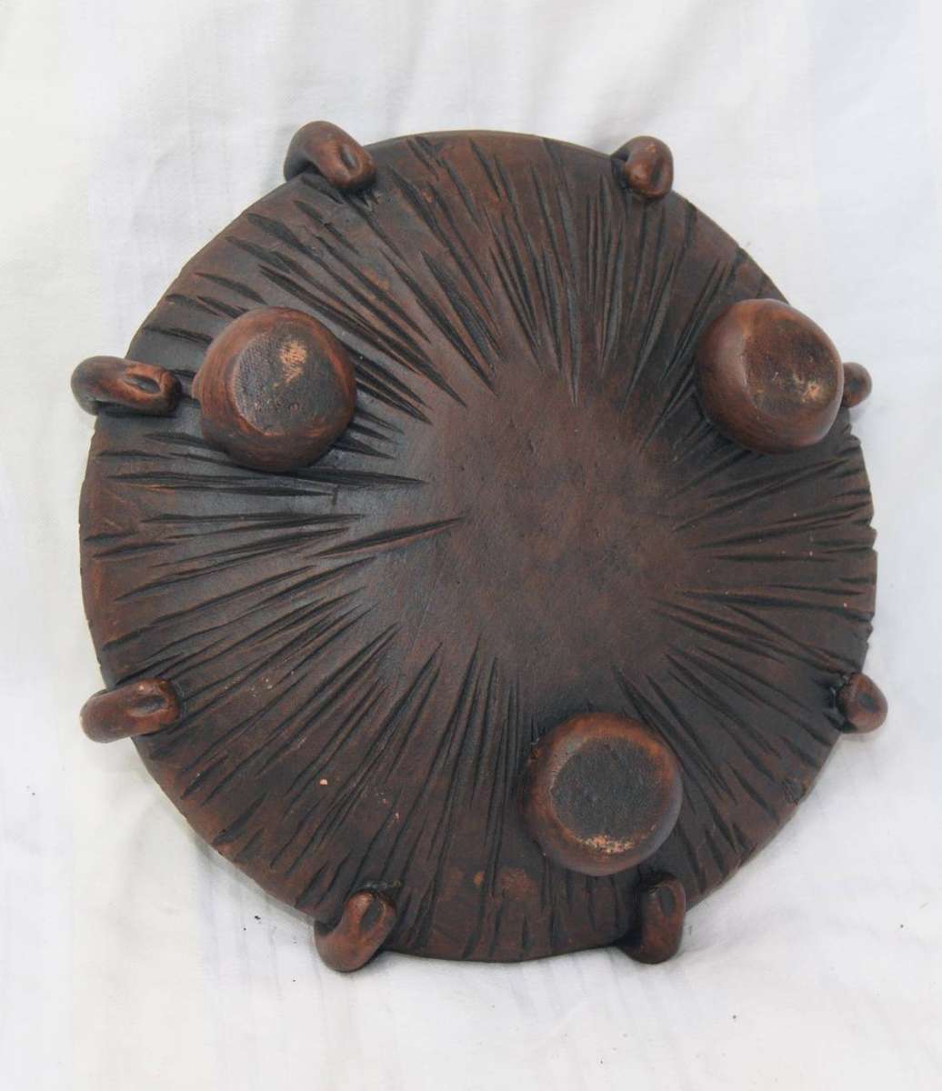 Vintage Stoneware Footed Bowl