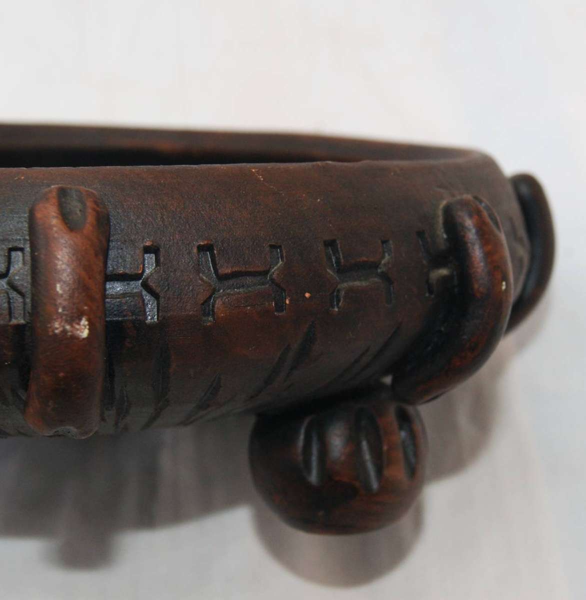 Vintage Stoneware Footed Bowl