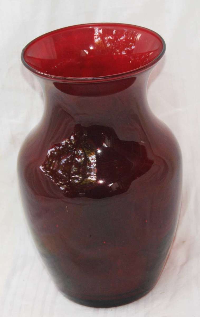 Red Glass Vase