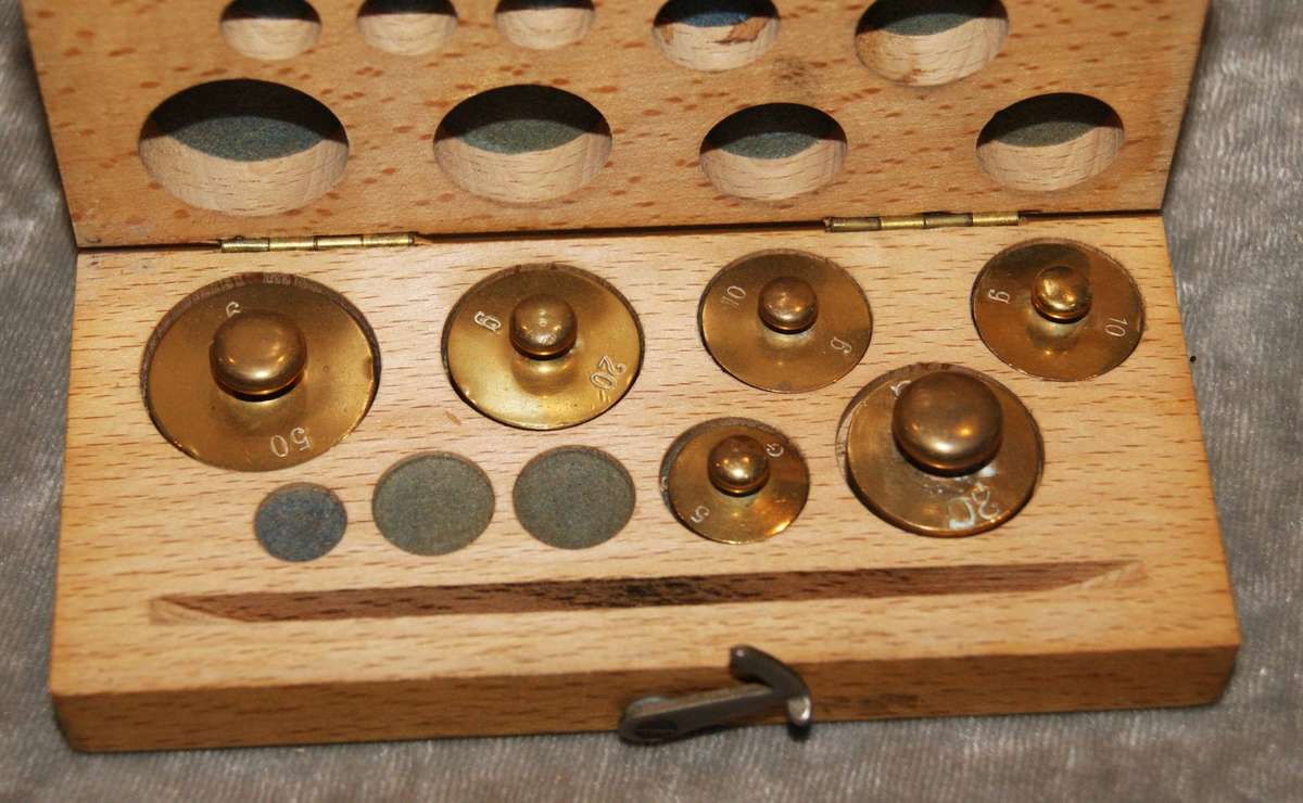 Waagen-Jordan Brass Weight Set (missing 3 weights)