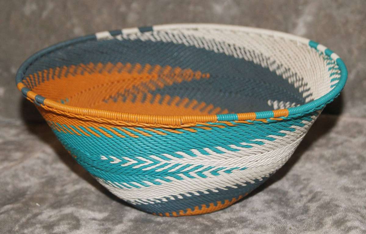 African Woven Wire Basket