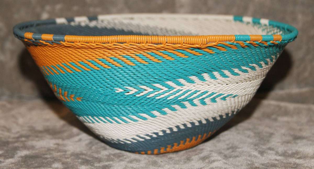 African Woven Wire Basket