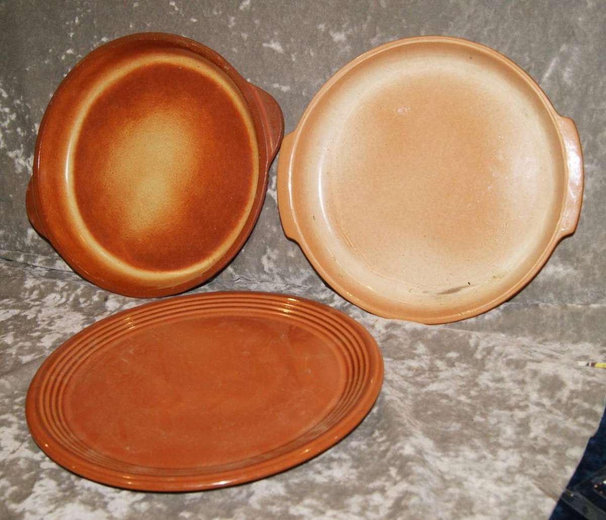 Lot of 3 Earthenware Baking Dishes