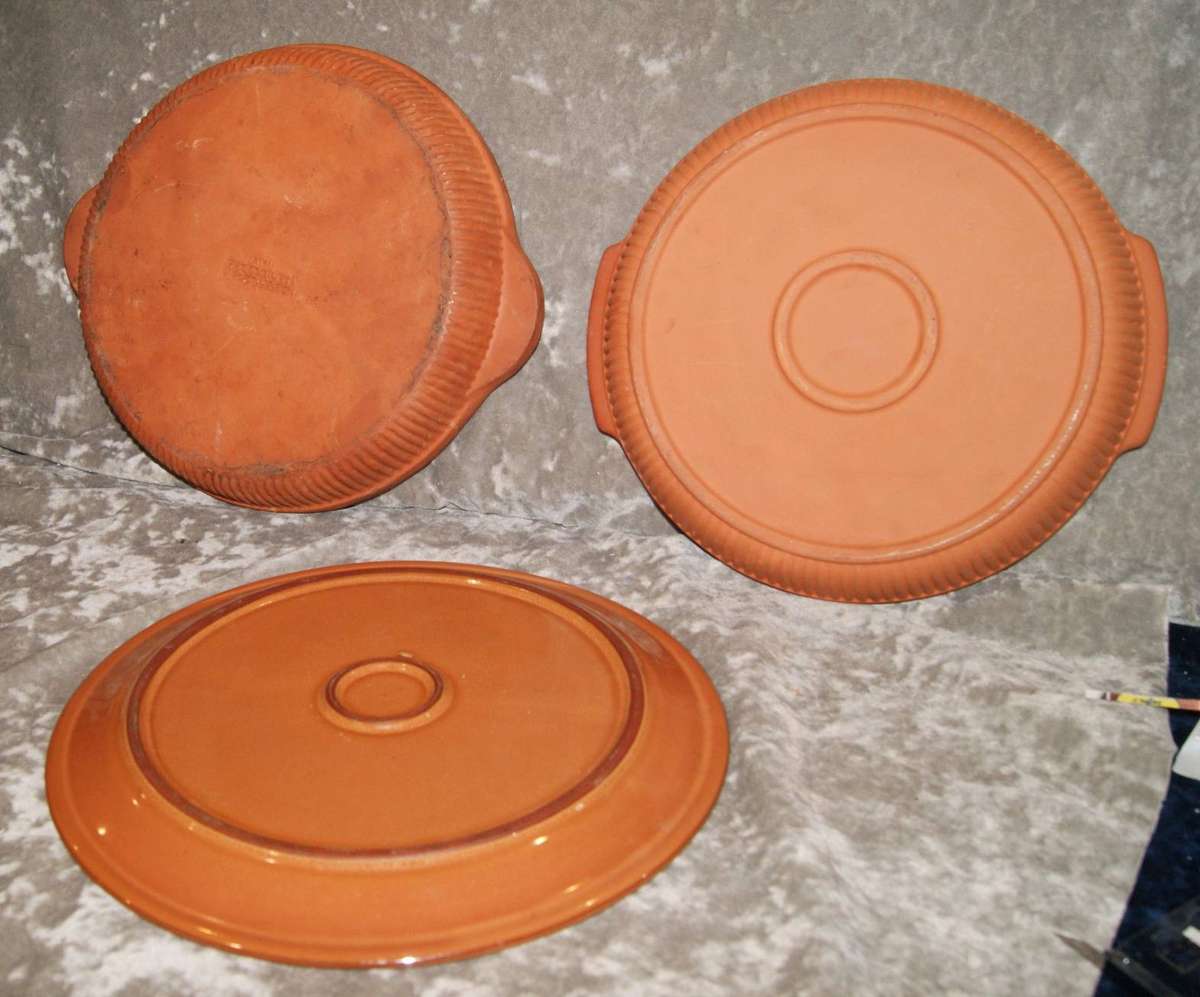Lot of 3 Earthenware Baking Dishes