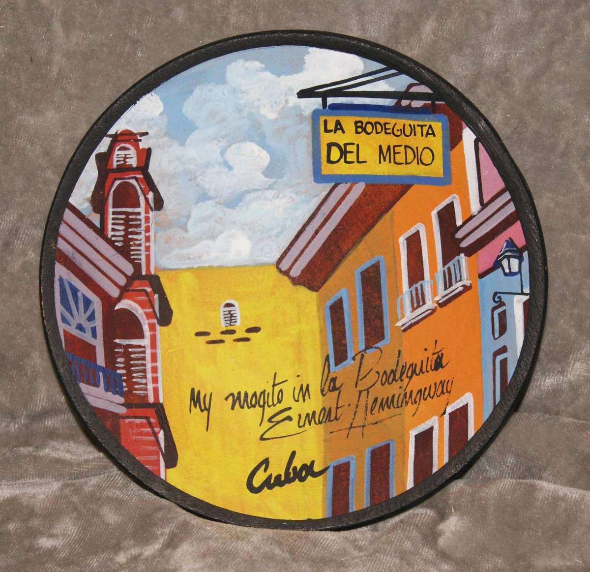 Hand Painted Cuban Souvenir Plate