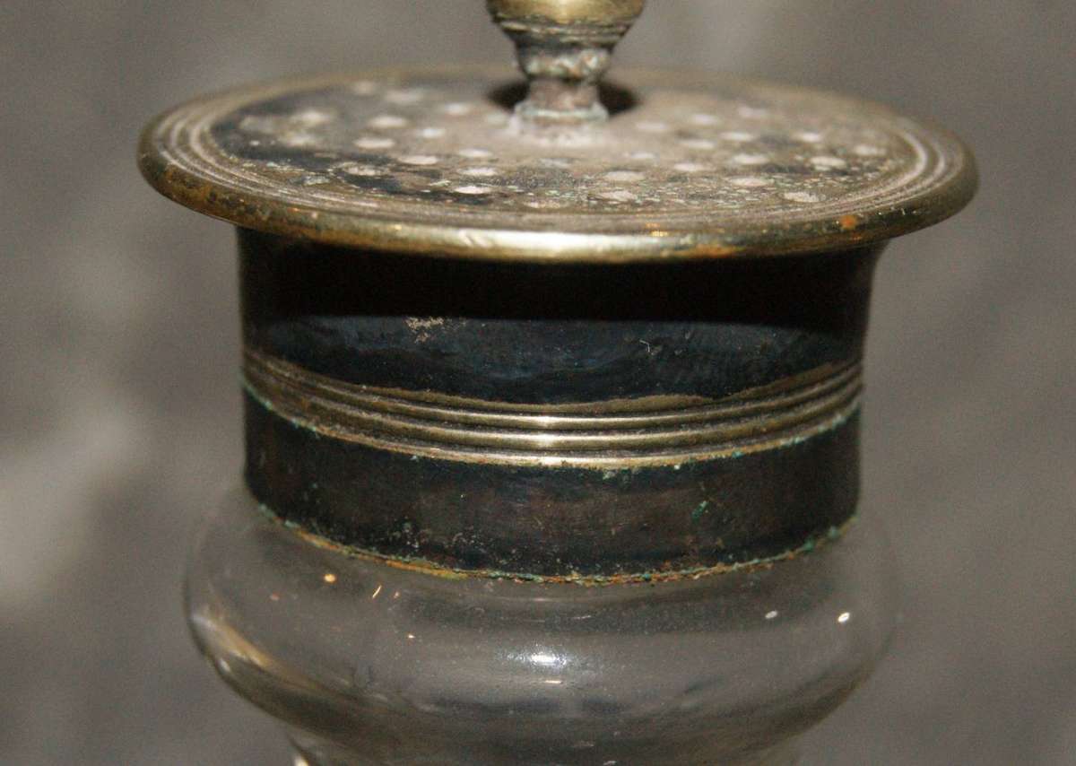 Pair of Antique Hand Cut Crystal Salt and Pepper