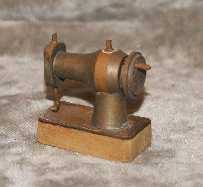 Vintage Miniature Brass Sewing Ornament