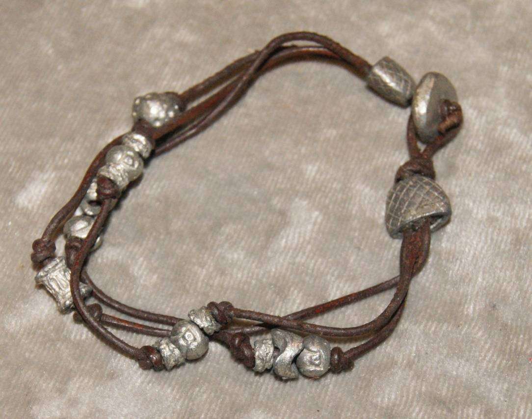 Leather and Metal Bracelet