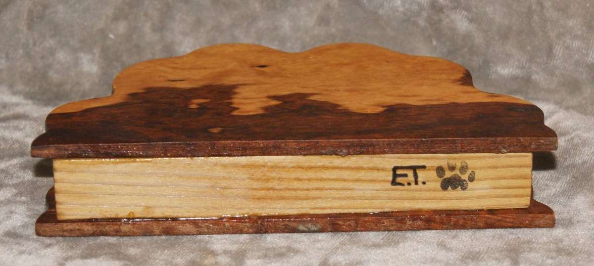 Hand Made Signed Wooden Serviette Holder