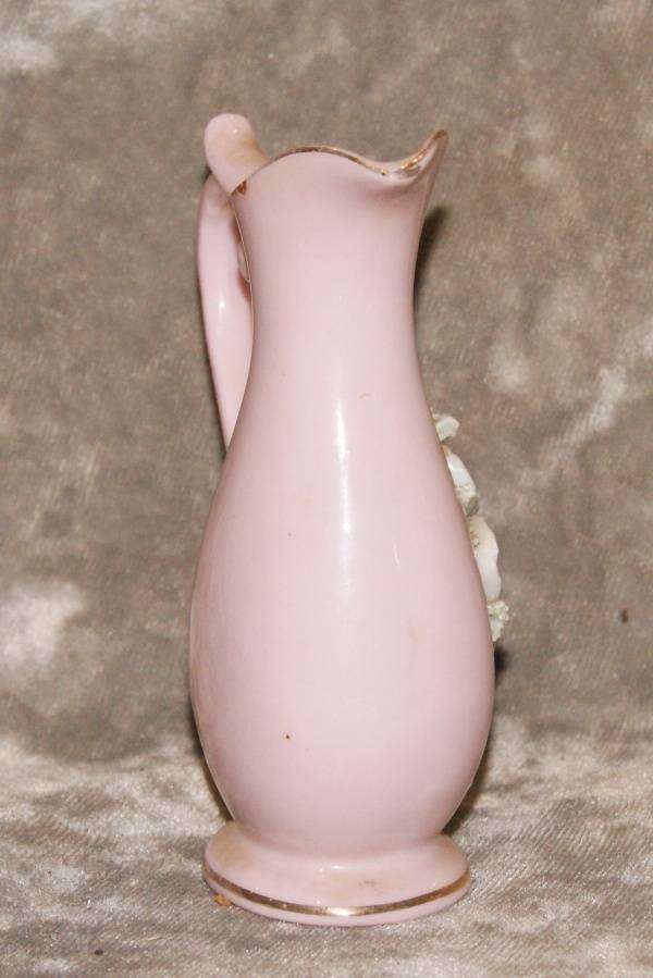 Vintage Pink Ceramic Jug Shaped Vase
