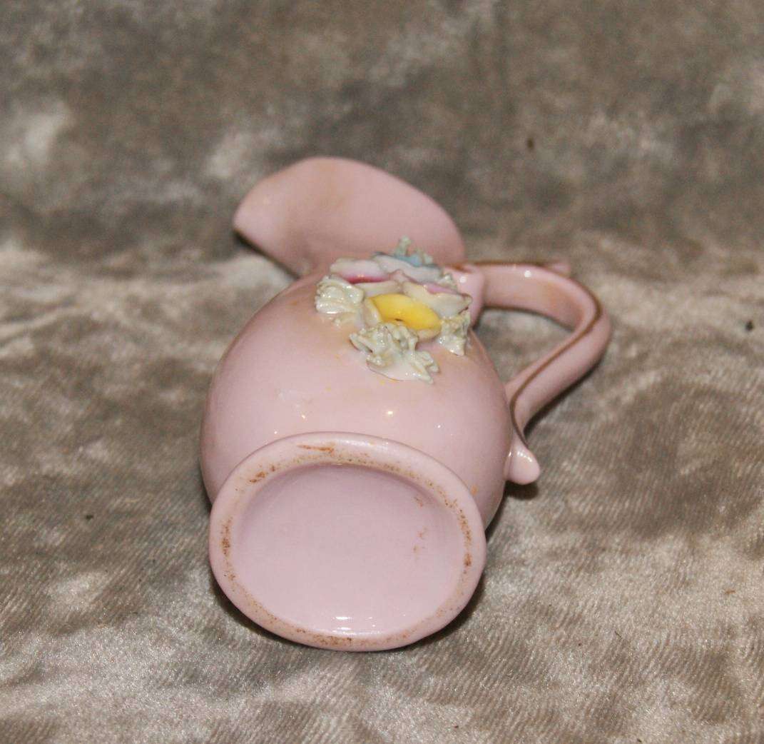 Vintage Pink Ceramic Jug Shaped Vase