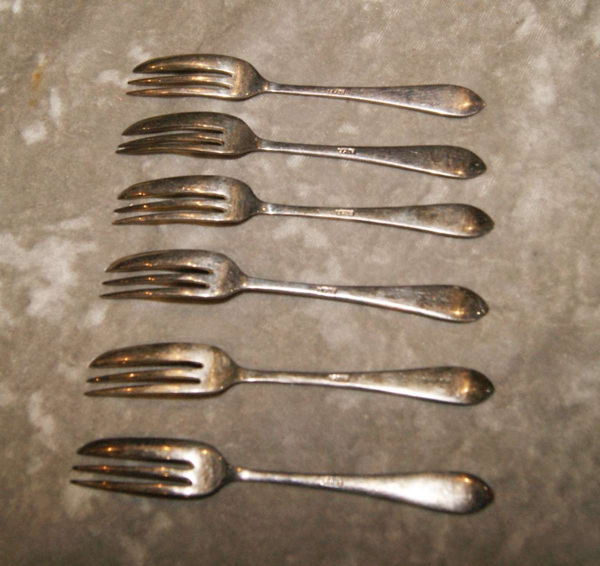 Set of 6 EPNS Cake Forks