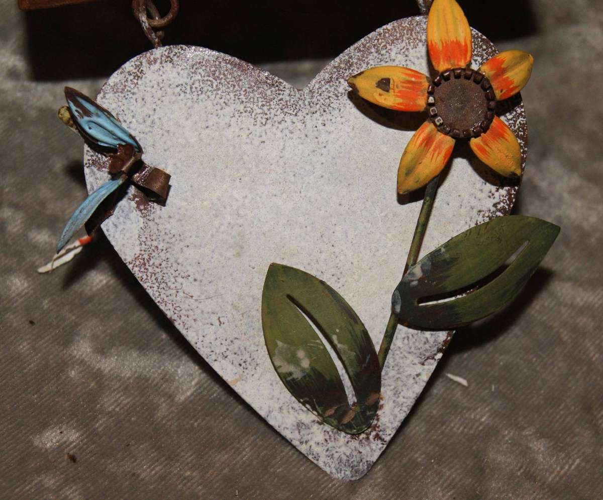 Hand Painted Metal Welcome Sign