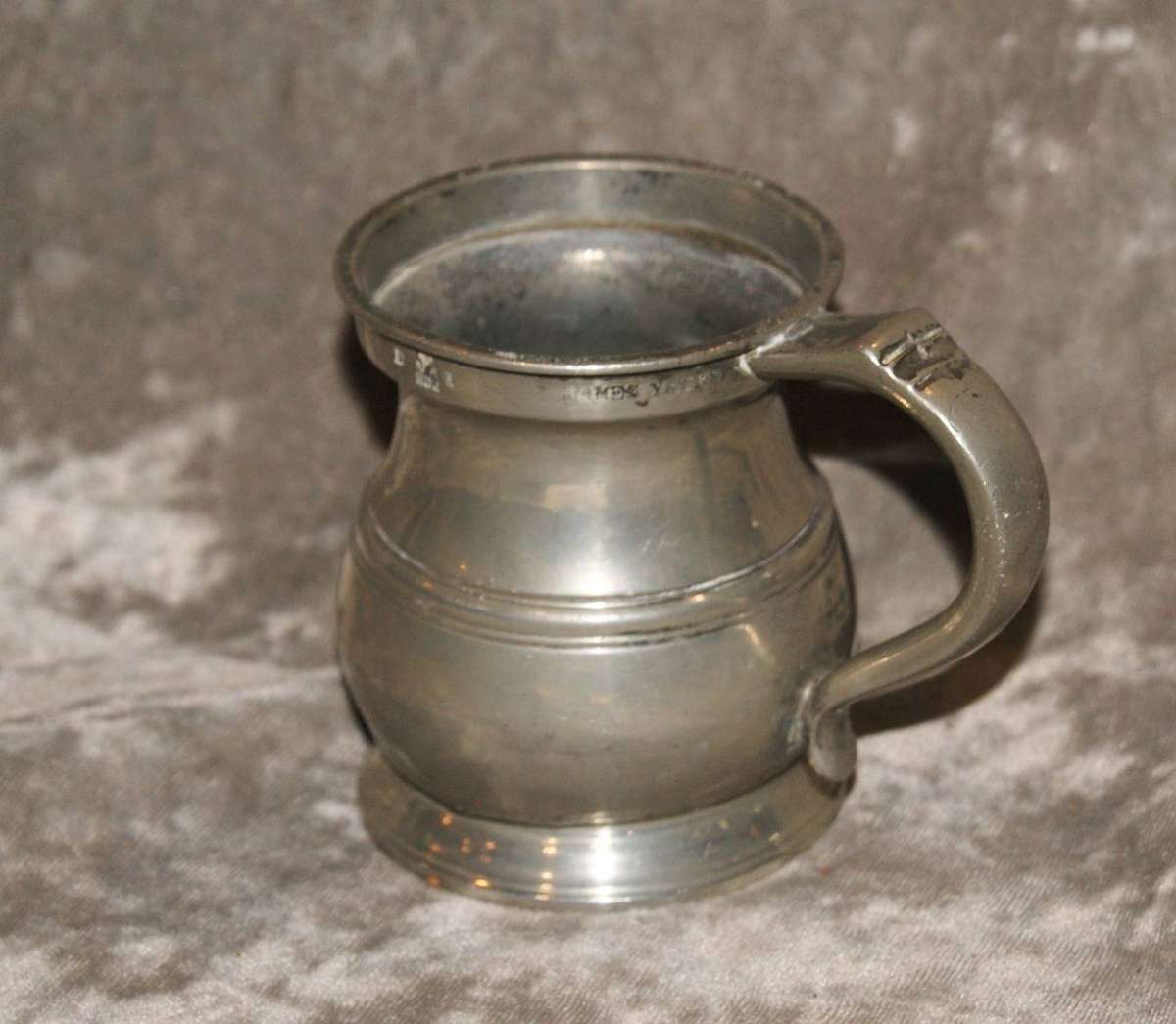 James Yates Half Pint Pewter Beer Mug