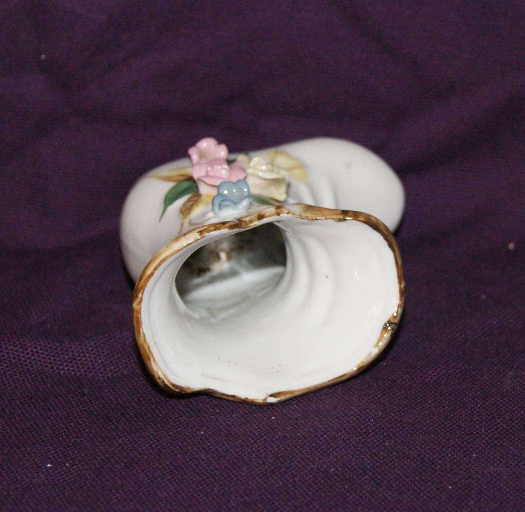 Vintage Porcelain Floral Shoe Vase