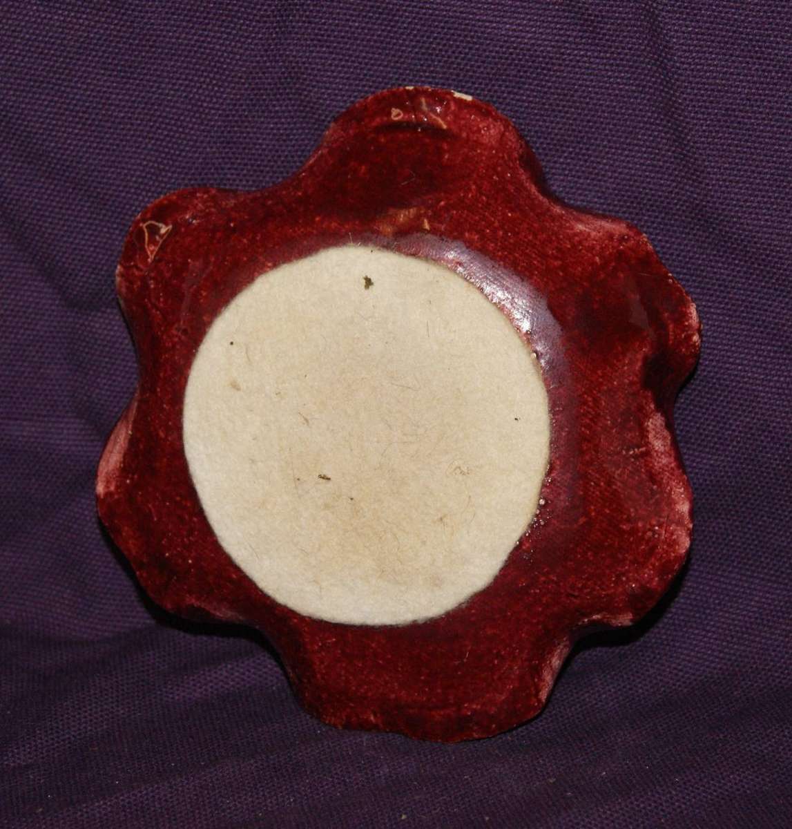 Vintage Red Glazed Stoneware Dish