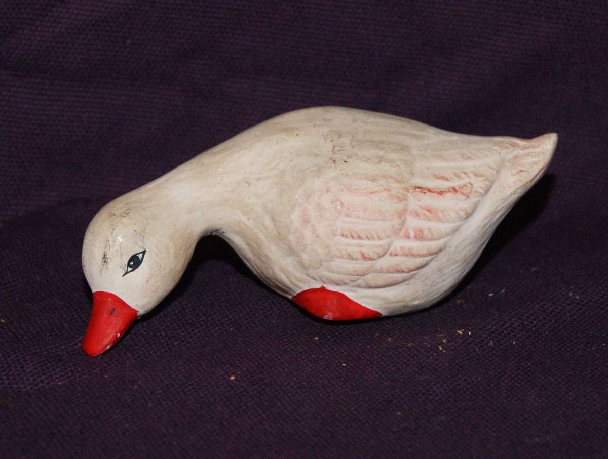 Vintage Ceramic Goose Ornament