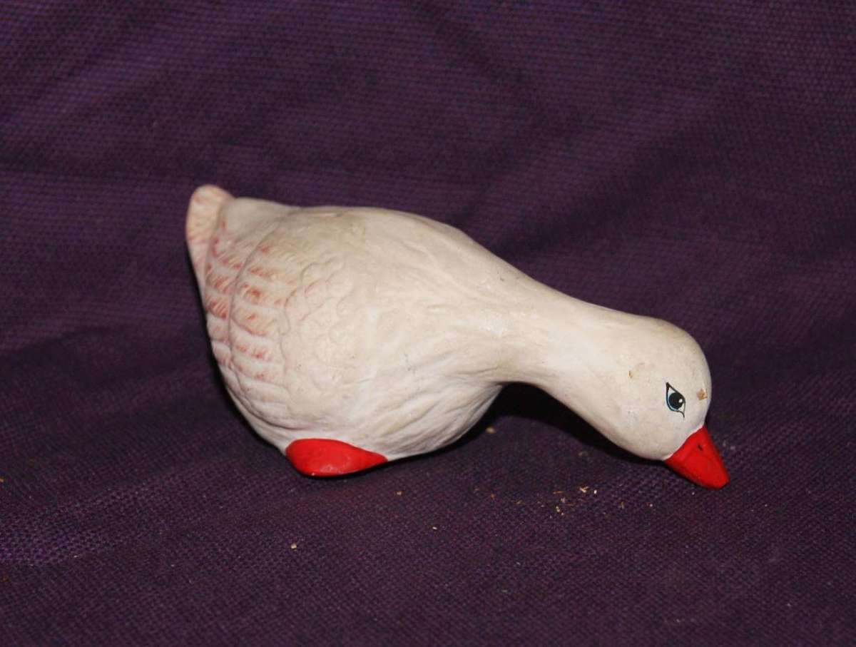 Vintage Ceramic Goose Ornament