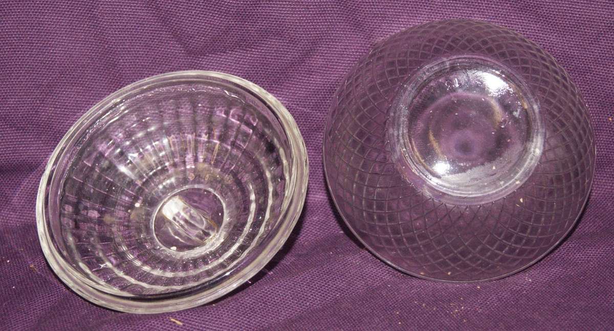Depression Glass Lidded Dish
