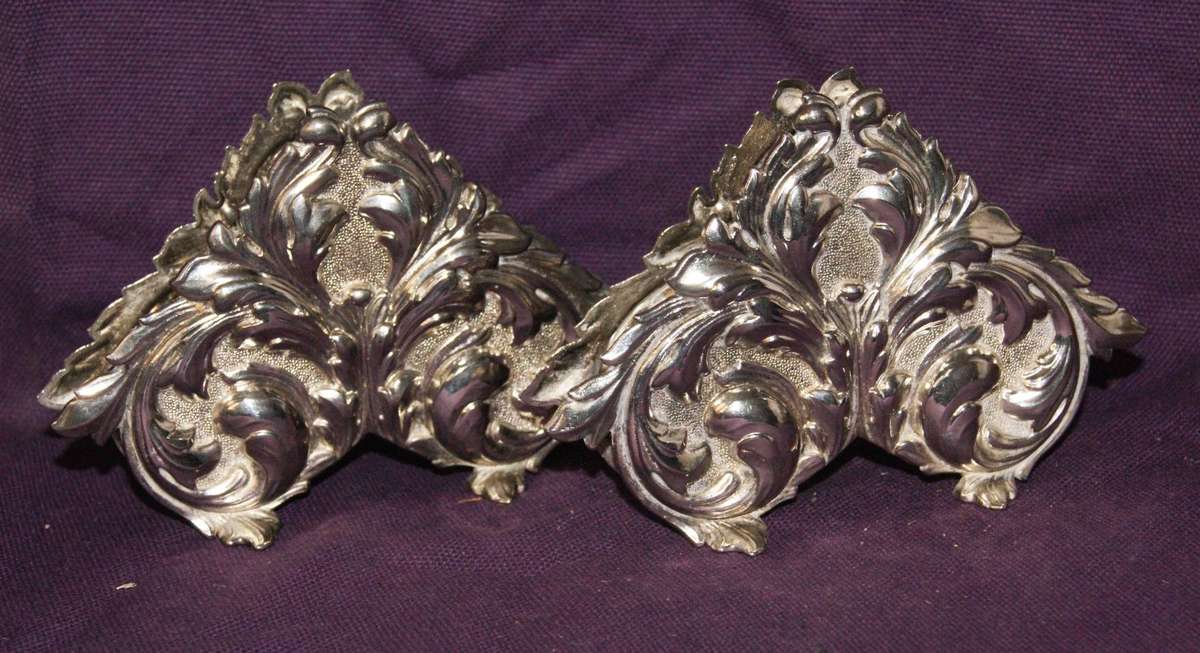 Pair of High Relief Silver Plated Serviette Holders
