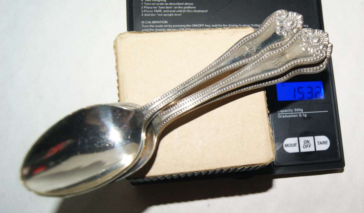 Set of 6 Sterling Silver Fruit Spoons (153.2g) @@ CCRRAAZZYY R1 START