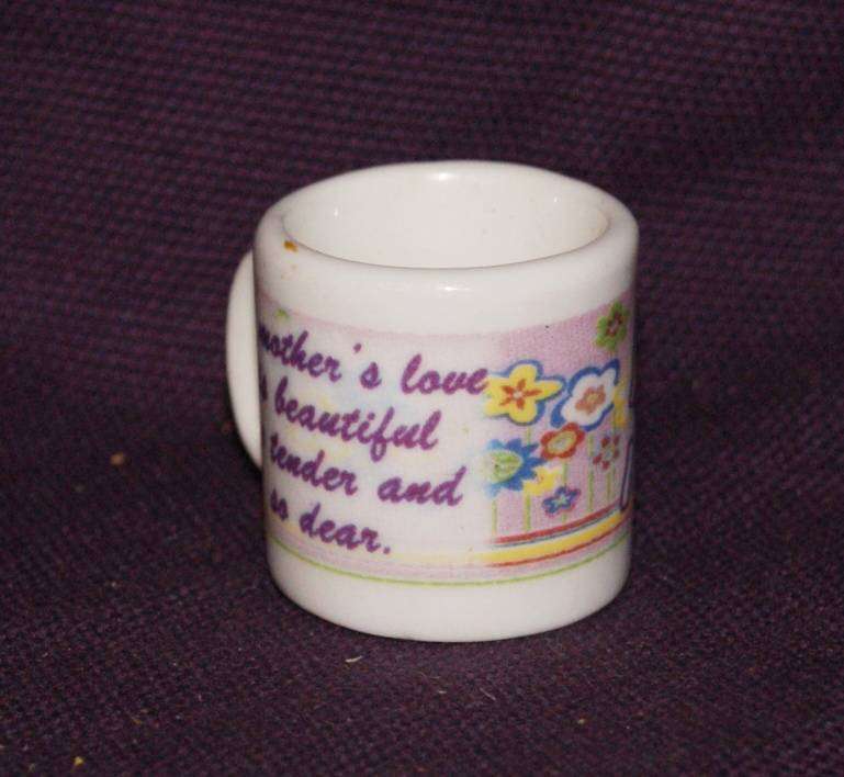 Miniature Porcelain "Mom I Love You" Mug