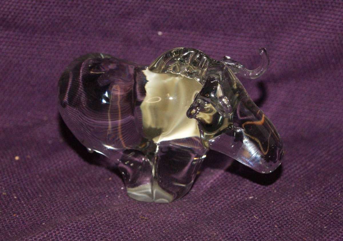 Hand Made Ngwenya Glass Wildebeest Crafted for S.A.A