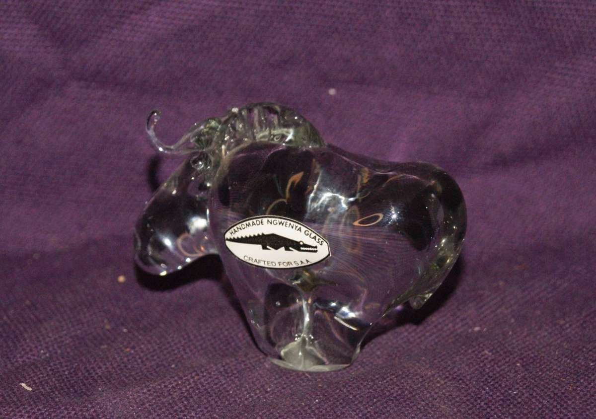 Hand Made Ngwenya Glass Wildebeest Crafted for S.A.A