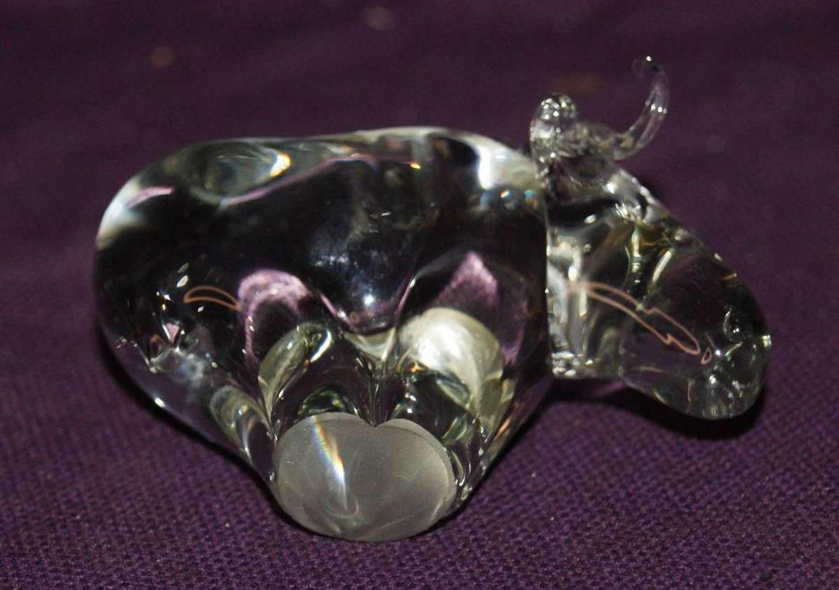 Hand Made Ngwenya Glass Wildebeest Crafted for S.A.A