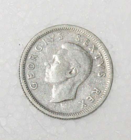 1949 Union of South Africa Sixpence (6D) 80% Silver (2.7g) @@ CCRRAAZZYY R1 START