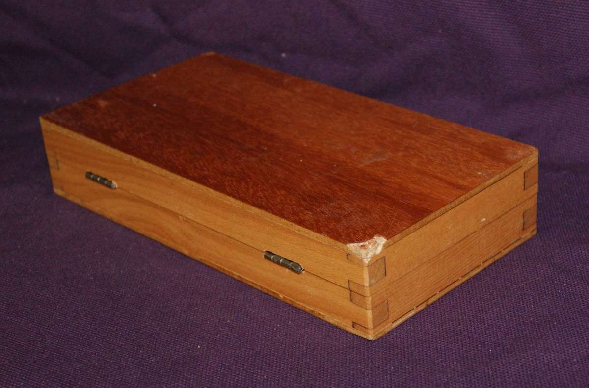 Vintage Wooden Backgammon Box
