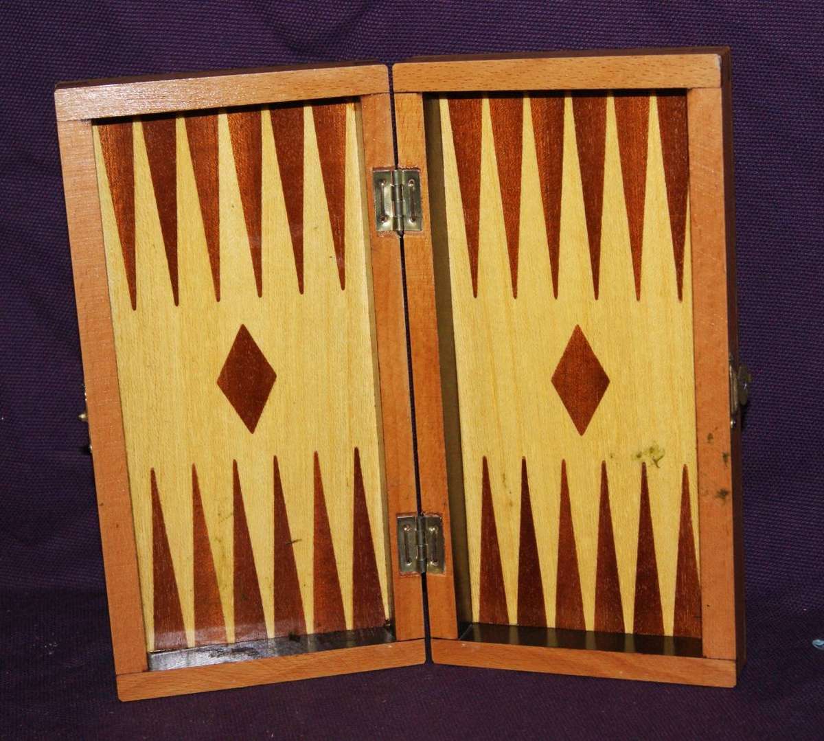 Vintage Wooden Backgammon Box