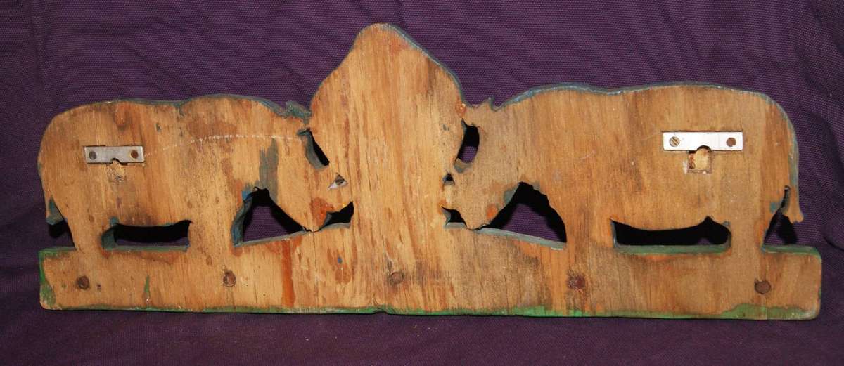 Vintage Hand Made Wooden Coat Rack