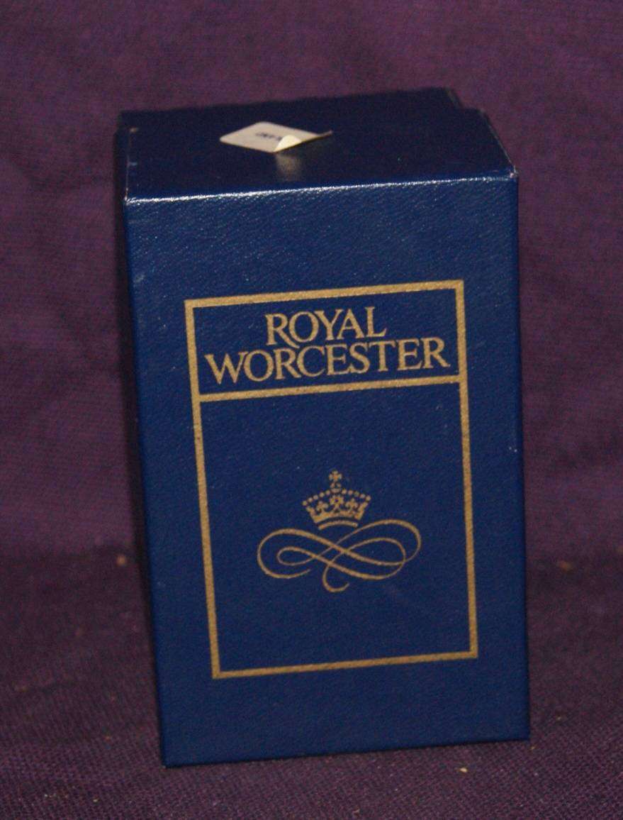Vintage Royal Worcester King Sized Egg Coddler Woodland Pattern in Original Box