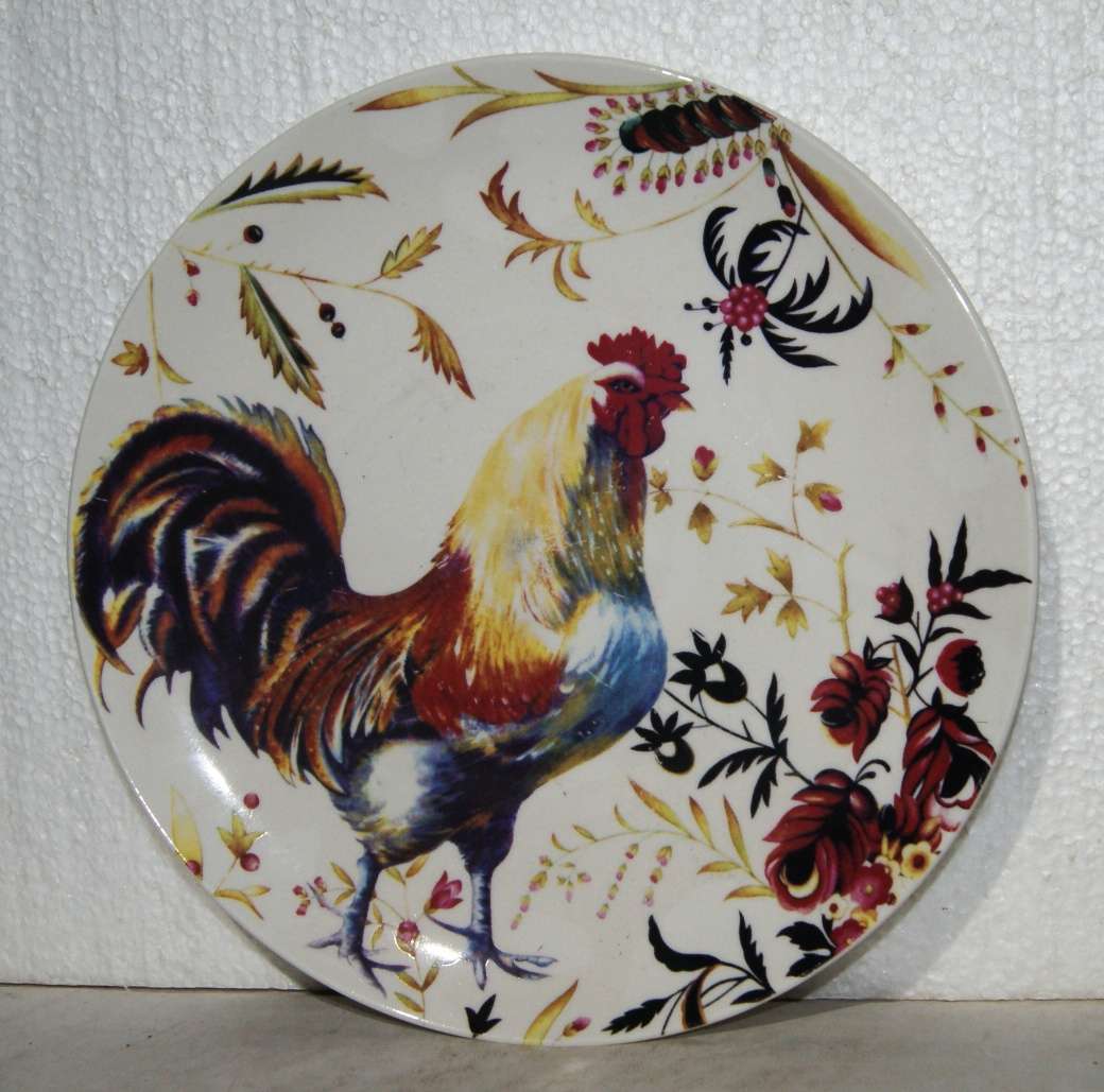 Porcelain Rooster Display Plate @@ CCRRAAZZYY R1 START