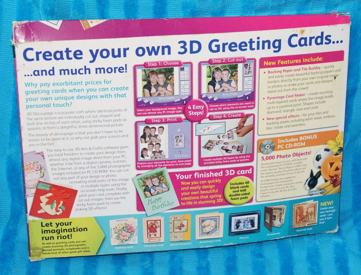 PC/CD Rom 3D Arts and Crafts Deluxe Package