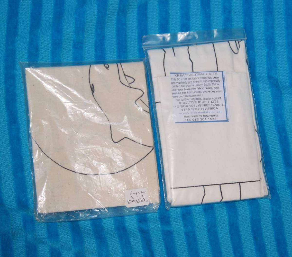 2x Fabric Painting Dolphins