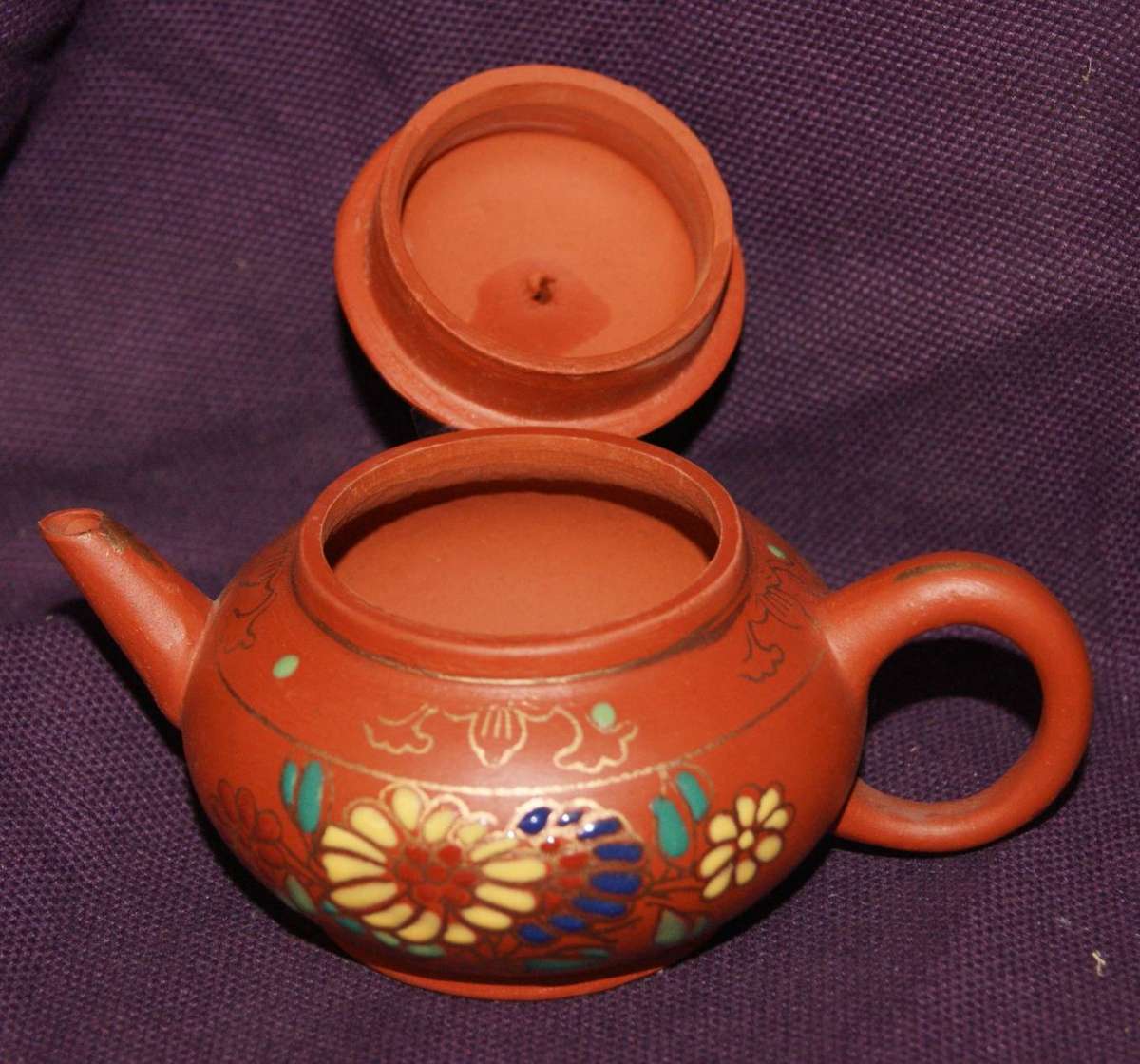 Vintage Yixing Enameled Teapot