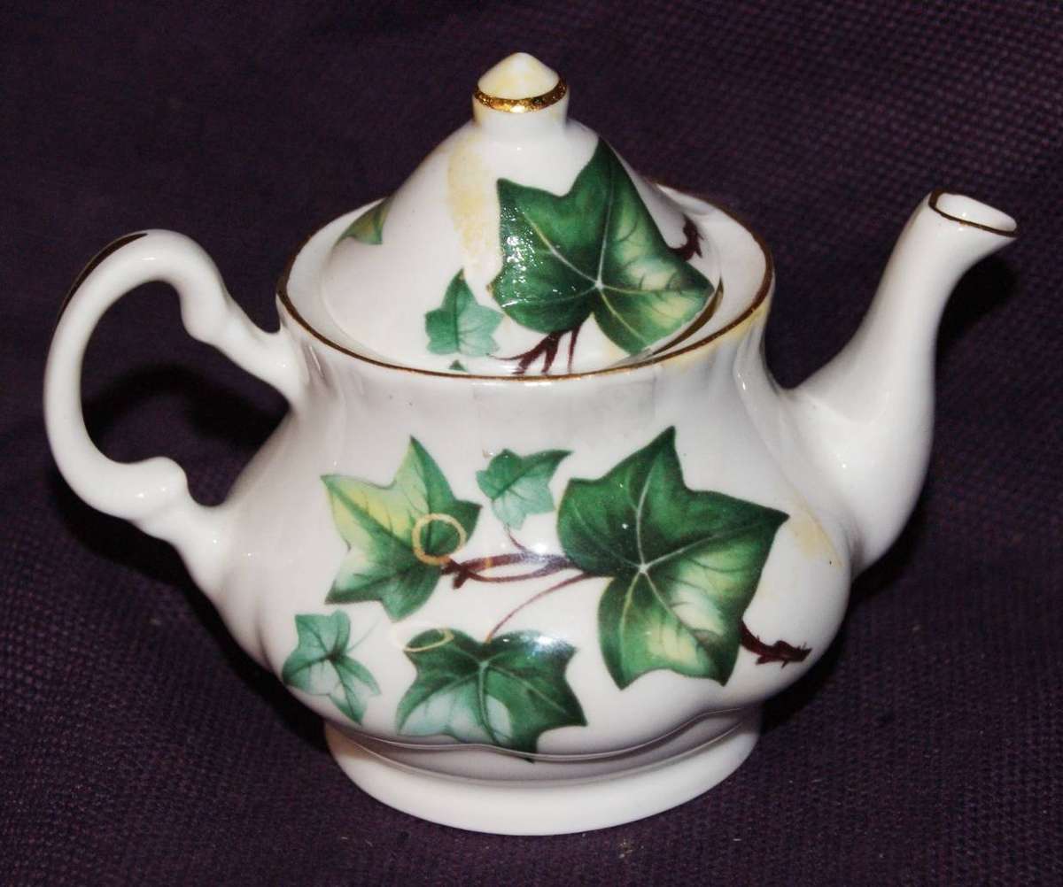 Vintage Porcelain Miniature Teapot