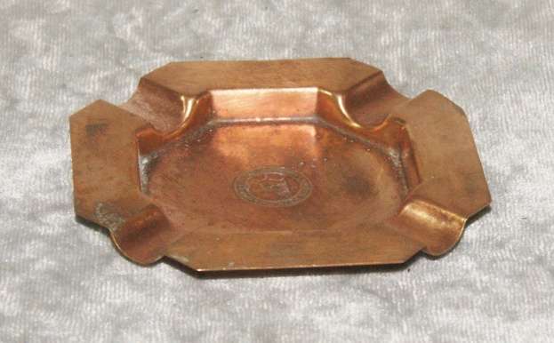 Vintage "Central African Rhodes centenary exhibition 1953" copper ashtray