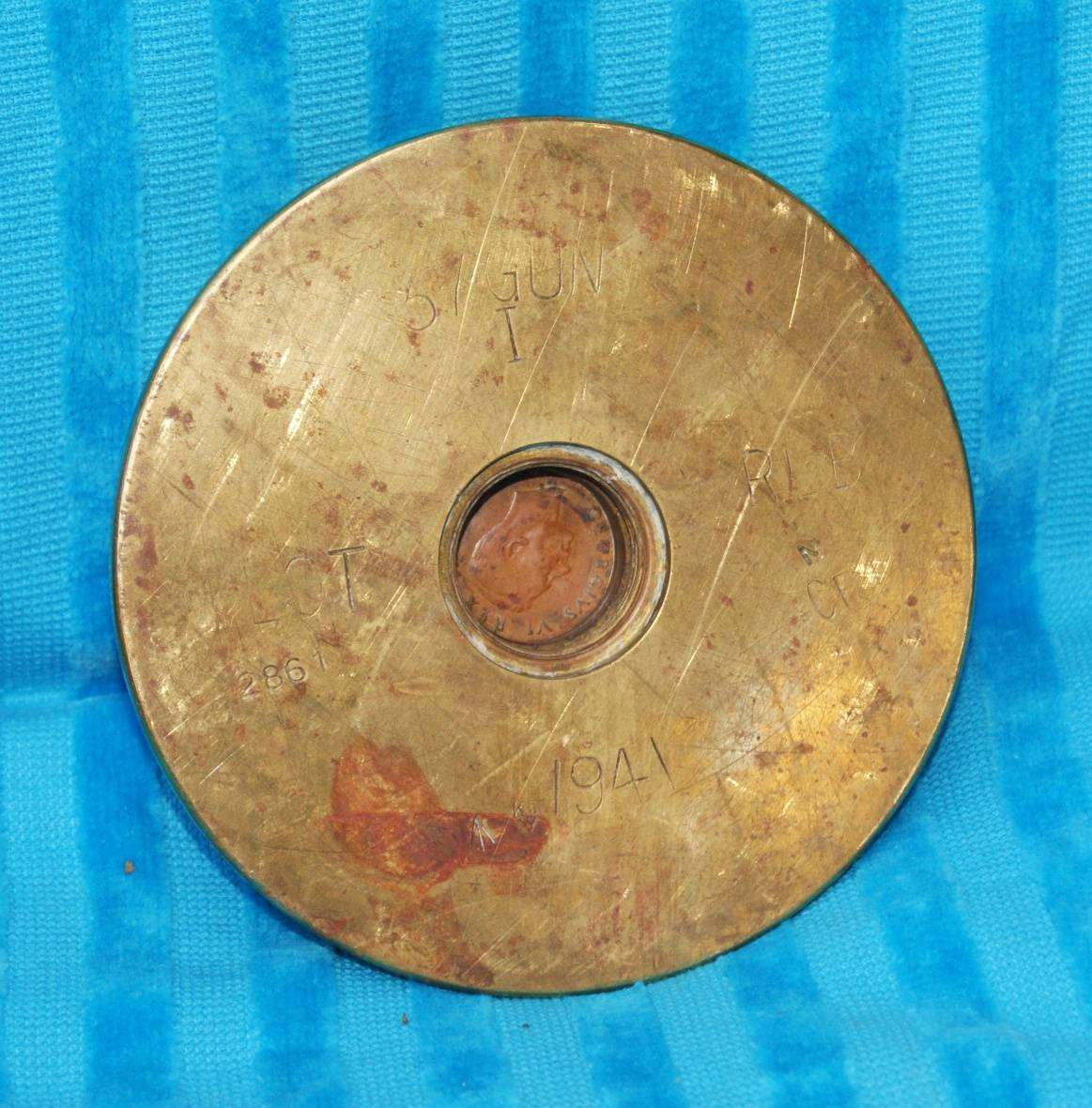 Trench Art WW1 Brass Shell Ashtray